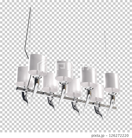 chandelier on the ceiling isolated on transparent background, hanging lamp, pendant light, 3D illustration, cg render chandelier on the ceiling isolated on transparent background, hanging lamp, pendant light, 3D illustration, cg render 126272220