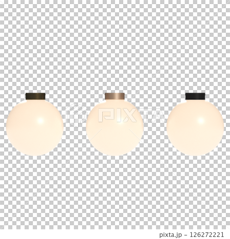 chandelier on the ceiling isolated on transparent background, hanging lamp, pendant light, 3D illustration, cg render 126272221