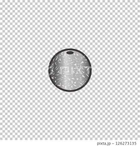 Round through-hole sinker - Fishing tackle illustration 126273135