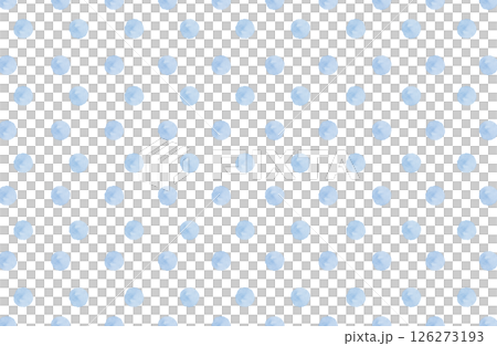 水玉模様のかわいい背景素材 水彩テクスチャ ドットパターン 水色 青 126273193