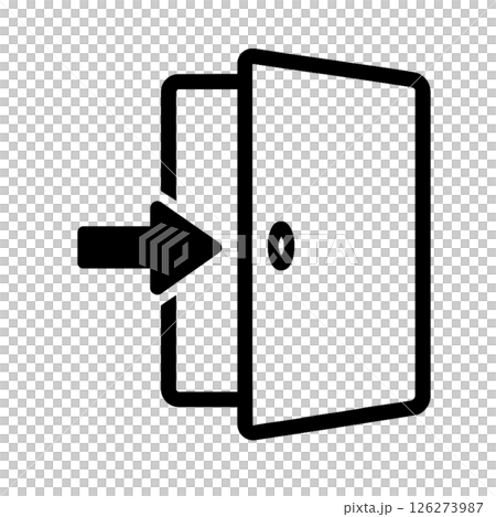 入口線圖標，登錄，材料，無背景，簡單，UI 126273987