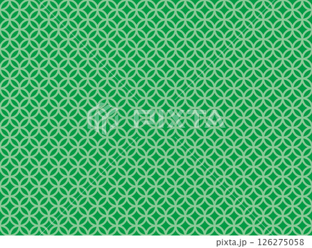 緑の七宝繋ぎ文様の背景 緑の七宝繋ぎ文様の背景 126275058