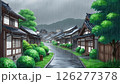 雨降る街並み 126277378