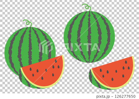 Illustration material of watermelon 126277650