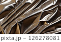 close up crumpled aluminum foil texture background, abstract pattern of tinfoil, copy space 126278081