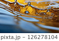 background image of blue ocean waves featuring a water surface in detail, copy space 126278104