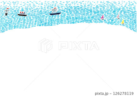 手描きイラスト　海 126278119