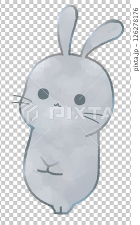 兔子抬頭（黑色） 126278176