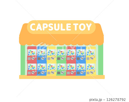 カプセルトイ  ガチャガチャ  建物  イラスト 126278792