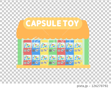 カプセルトイ  ガチャガチャ  建物  イラスト 126278792