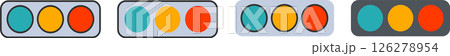 地図・MAPで使える信号機アイコンマーク素材新型 地図・MAPで使える信号機アイコンマーク素材新型 126278954