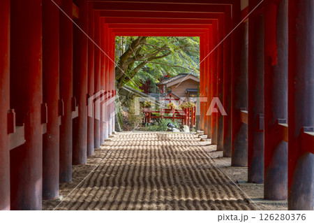 談山神社 拝殿下の砂紋 談山神社 拝殿下の砂紋 126280376