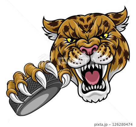 Jaguar Leopard Cheetah Panther Hockey Team Mascot 126280474