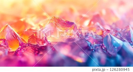 Close up of a colorful array of crystals 126280945