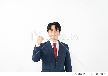 若いビジネスマン ガッツポーズ 若いビジネスマン ガッツポーズ 126281913