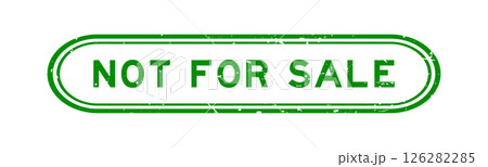 Grunge green not for sale word rubber seal stamp on white background 126282285