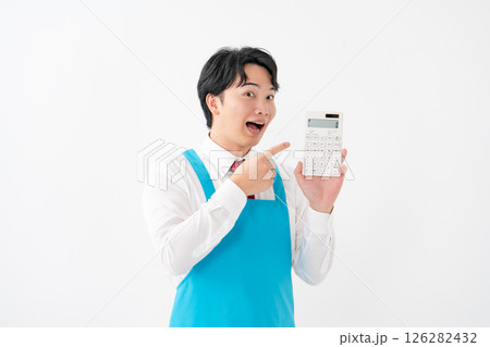 ビジネスマン　実演販売　計算機 126282432