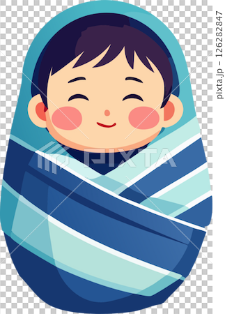 Baby wrapped in a blanket Baby wrapped in a blanket 126282847
