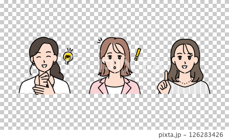 三位有上進心的女性的插圖集 B2 126283426