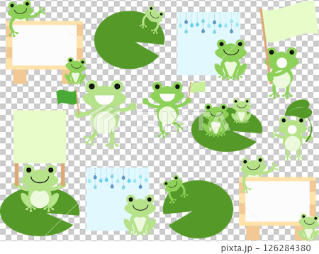かえるイラストセット 126284380
