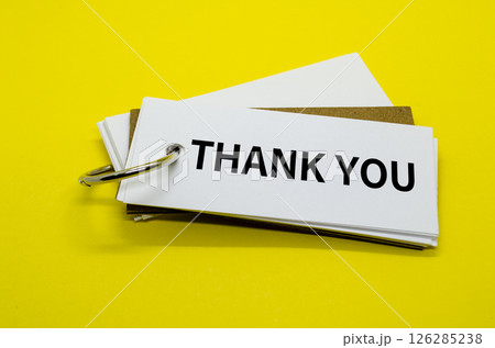 THANK YOU text on white notepad. A Simple Gesture, A Powerful Message of Recognition and Encouragement 126285238