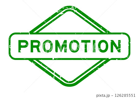 Grunge green promotion word rubber seal stamp on white background Grunge green promotion word rubber seal stamp on white background 126285551