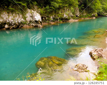 Discover the Stunning Turquoise Waters of Tara River Canyon in Montenegro During Summer Discover the Stunning Turquoise Waters of Tara River Canyon in Montenegro During Summer 126285751