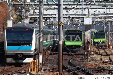 京浜東北線・山手線の保線作業風景 126285926