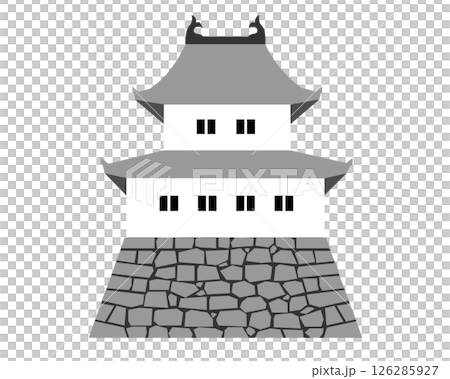 日本の城　二重櫓のイラスト 126285927