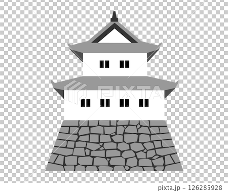 日本の城 二重櫓のイラスト 日本の城 二重櫓のイラスト 126285928
