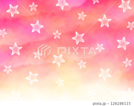 赤い星柄のイラスト背景 赤い星柄のイラスト背景 126286115