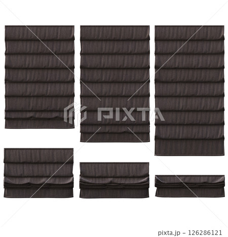 curtain isolated on a transparent background, interior decorations, 3D illustration, cg render 126286121