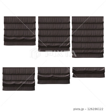 curtain isolated on a transparent background, interior decorations, 3D illustration, cg render 126286122