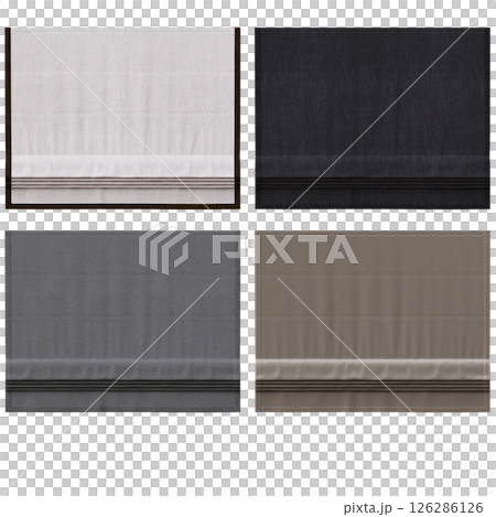 curtain isolated on a transparent background, interior decorations, 3D illustration, cg render 126286126
