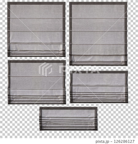 curtain isolated on a transparent background, interior decorations, 3D illustration, cg render 126286127