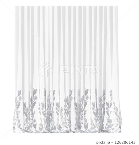 curtain isolated on a transparent background, interior decorations, 3D illustration, cg render curtain isolated on a transparent background, interior decorations, 3D illustration, cg render 126286143