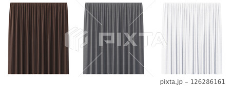 curtain isolated on a transparent background, interior decorations, 3D illustration, cg render curtain isolated on a transparent background, interior decorations, 3D illustration, cg render 126286161
