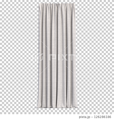 curtain isolated on a transparent background, interior decorations, 3D illustration, cg render 126286186