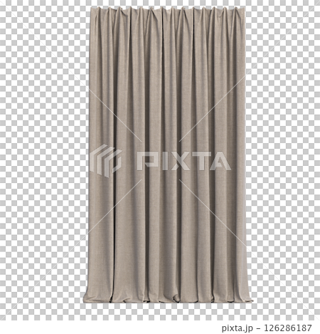 curtain isolated on a transparent background, interior decorations, 3D illustration, cg render curtain isolated on a transparent background, interior decorations, 3D illustration, cg render 126286187