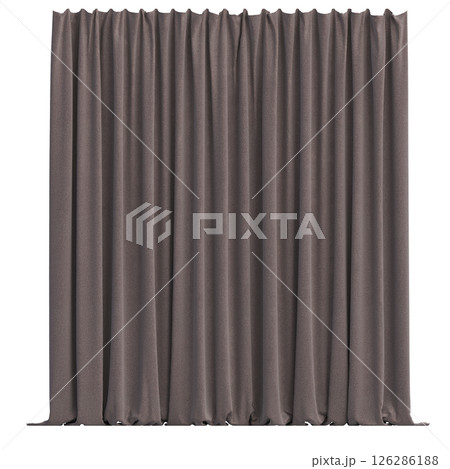 curtain isolated on a transparent background, interior decorations, 3D illustration, cg render 126286188