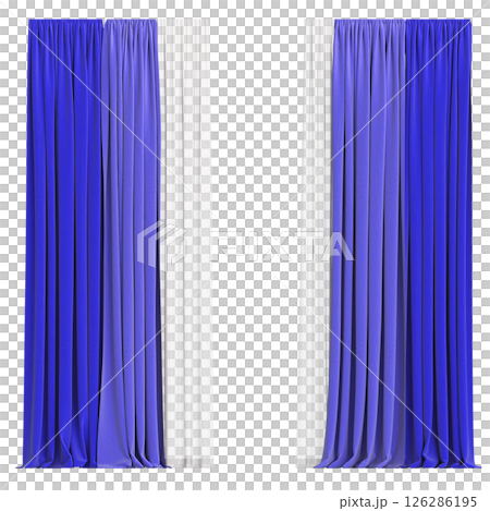 curtain isolated on a transparent background, interior decorations, 3D illustration, cg render curtain isolated on a transparent background, interior decorations, 3D illustration, cg render 126286195