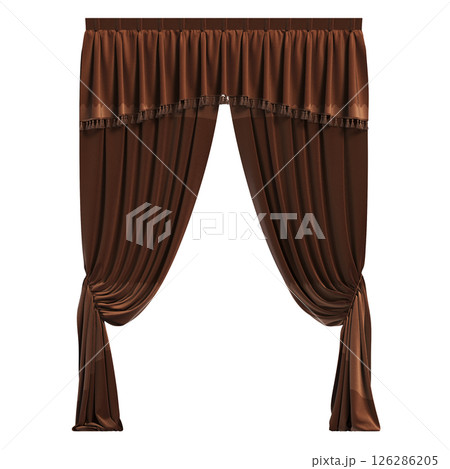 curtain isolated on a transparent background, interior decorations, 3D illustration, cg render curtain isolated on a transparent background, interior decorations, 3D illustration, cg render 126286205
