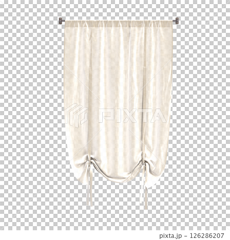 curtain isolated on a transparent background, interior decorations, 3D illustration, cg render curtain isolated on a transparent background, interior decorations, 3D illustration, cg render 126286207