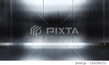 ステンレスの壁の空間の背景 126286232