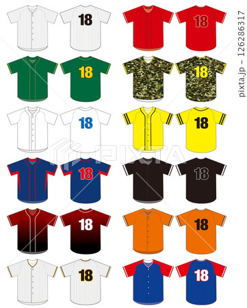 野球ユニフォーム01 126286317