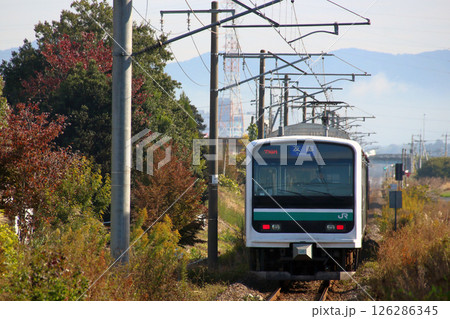 水戸線E501系電車（5両編成：小山⇔友部-水戸） 126286345