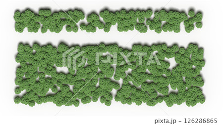 group of trees isolated on a transparent background, big trees in the forest, 3D illustration, cg render 126286865