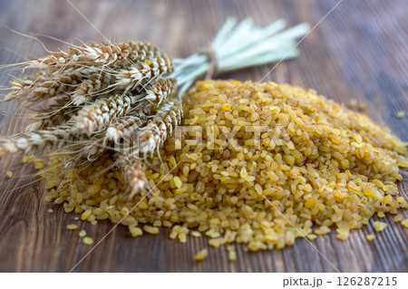 Bulgur Wheat Close-Up. 126287215