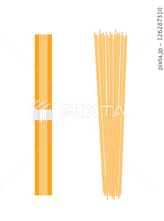 乾燥パスタのイラストのセット 126287310