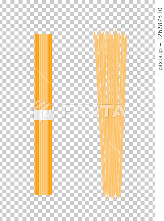 乾燥パスタのイラストのセット 126287310